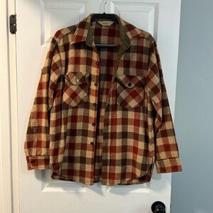 Woolrich -  Vintage - Red and Brown Plaid Shirt - Wool - M